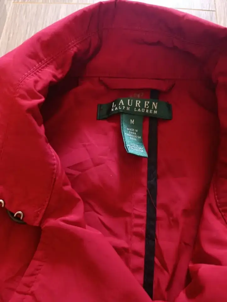Gabardina Roja Lauren Ralph Lauren talla M - 3
