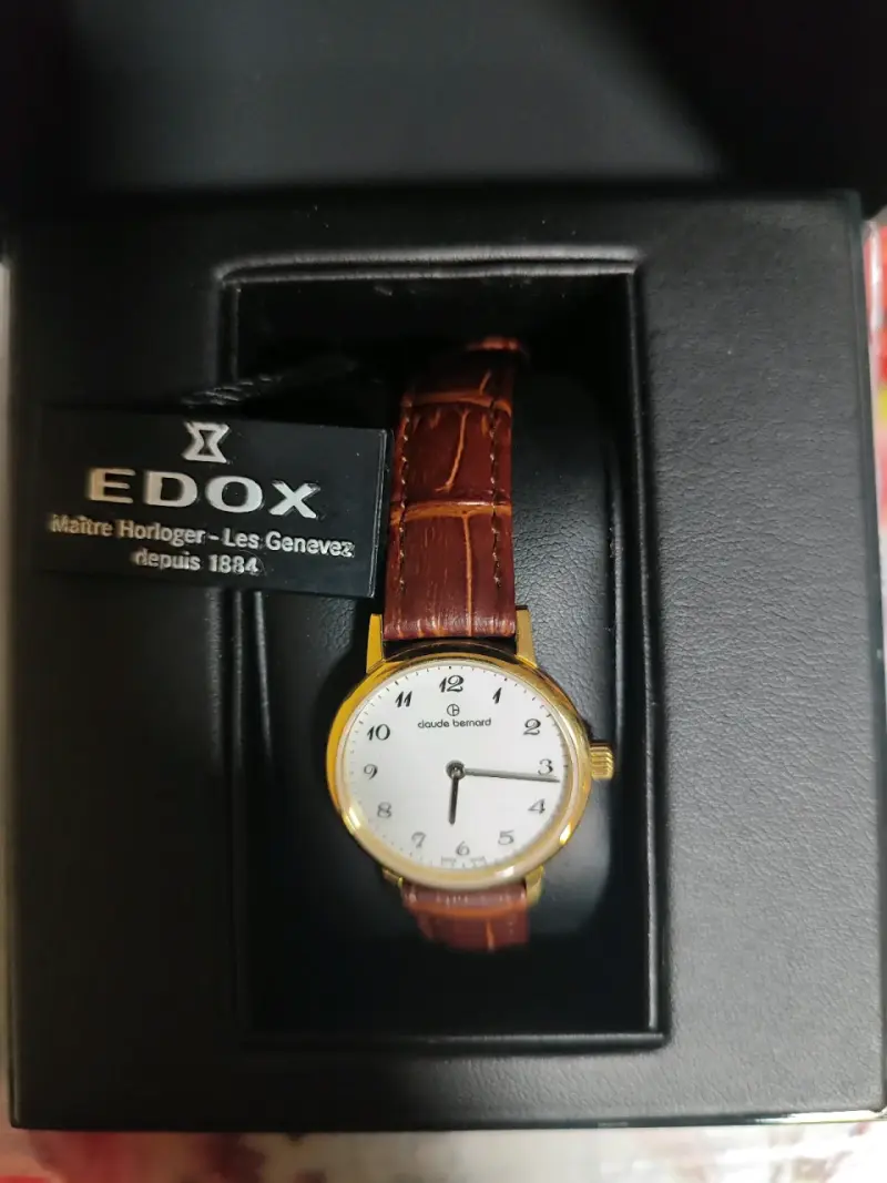 Reloj clásico Edox marrón - 3