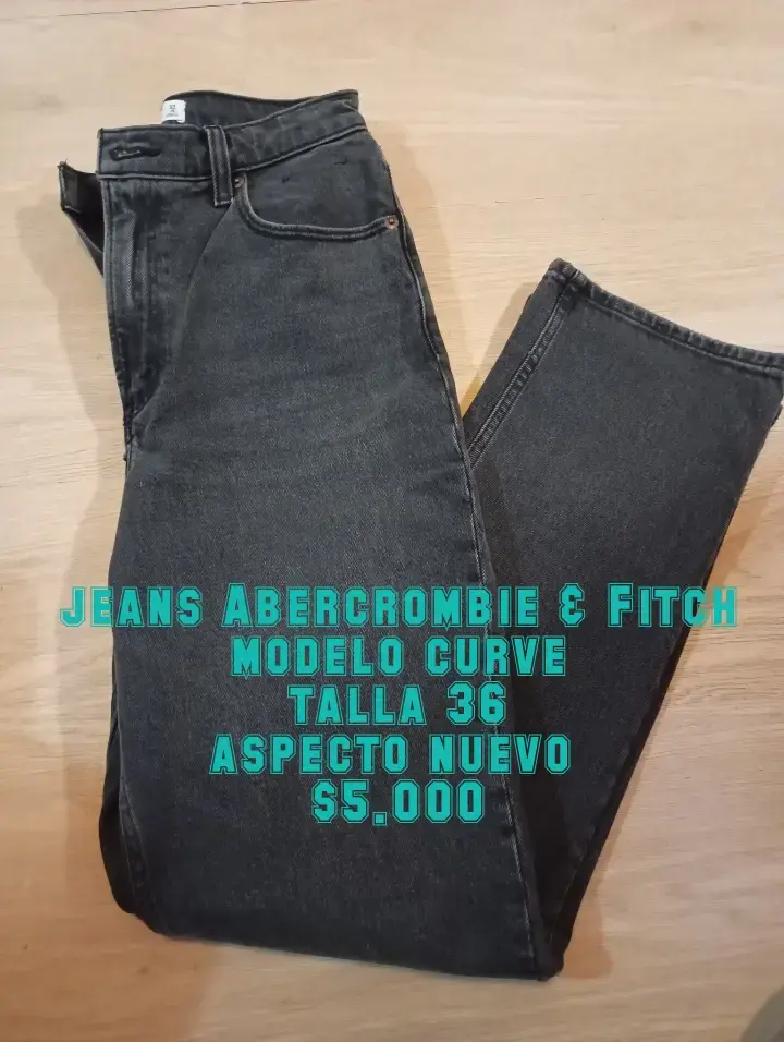 Jeans Abercrombie & Fitch negros - 1