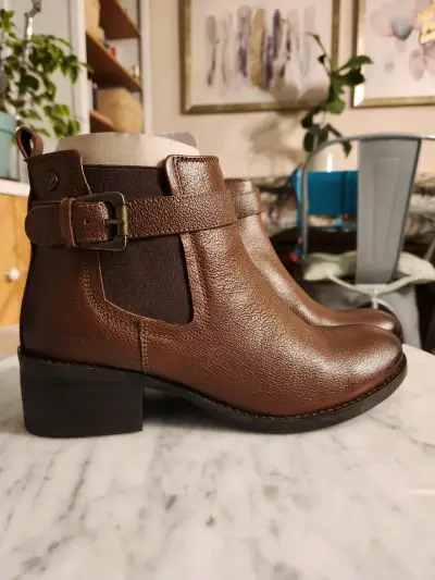 Botines marrones de cuero - miniatura 1