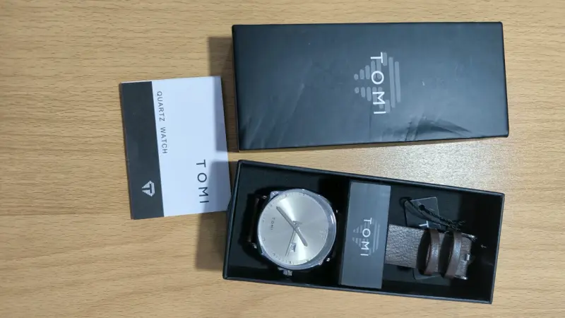 Reloj clásico TOMI cuero marrón - 4