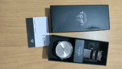 Reloj clásico TOMI cuero marrón - miniatura 4
