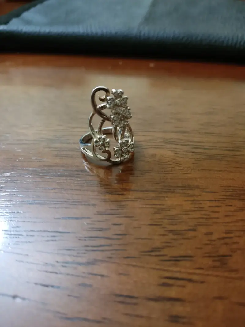 Anillo de plata 925 con flores - 1