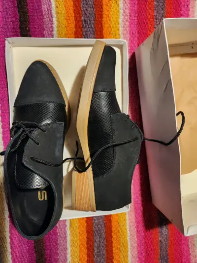 Zapatos negros para mujer cuero T37 - miniatura 1