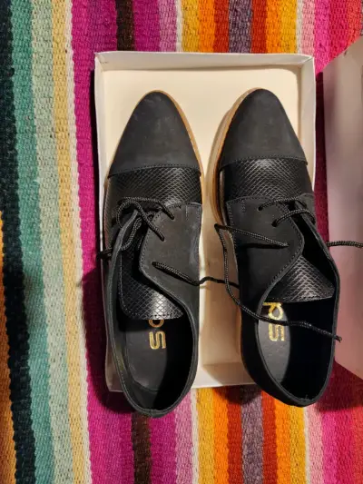 Zapatos negros para mujer cuero T37 - miniatura 3