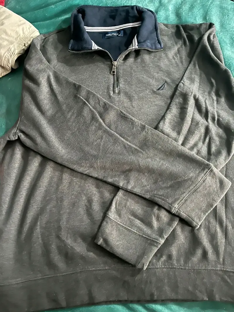 Polerón gris con cierre Nautica - 1