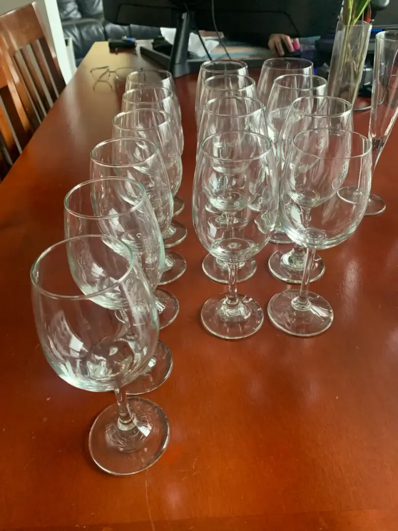 Set de copas de vino cristal - 1