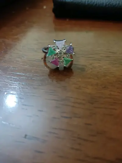 Anillo de colores brillantes plata 925 - miniatura 1
