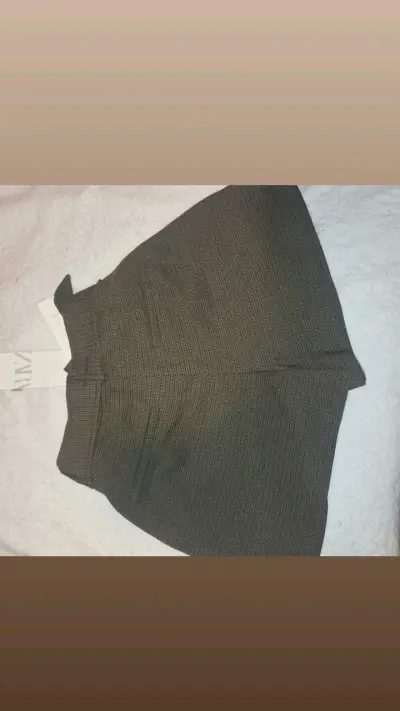 Shorts marrones a cuadros marca zara - miniatura 5