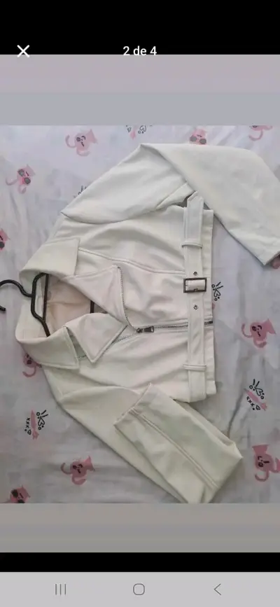 Chaqueta corta blanca mujer - miniatura 2