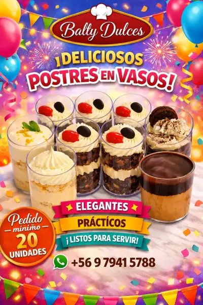 Postres en vasos variados - miniatura 1