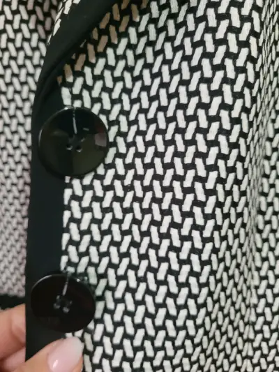 Blazer blanco y negro S - miniatura 3