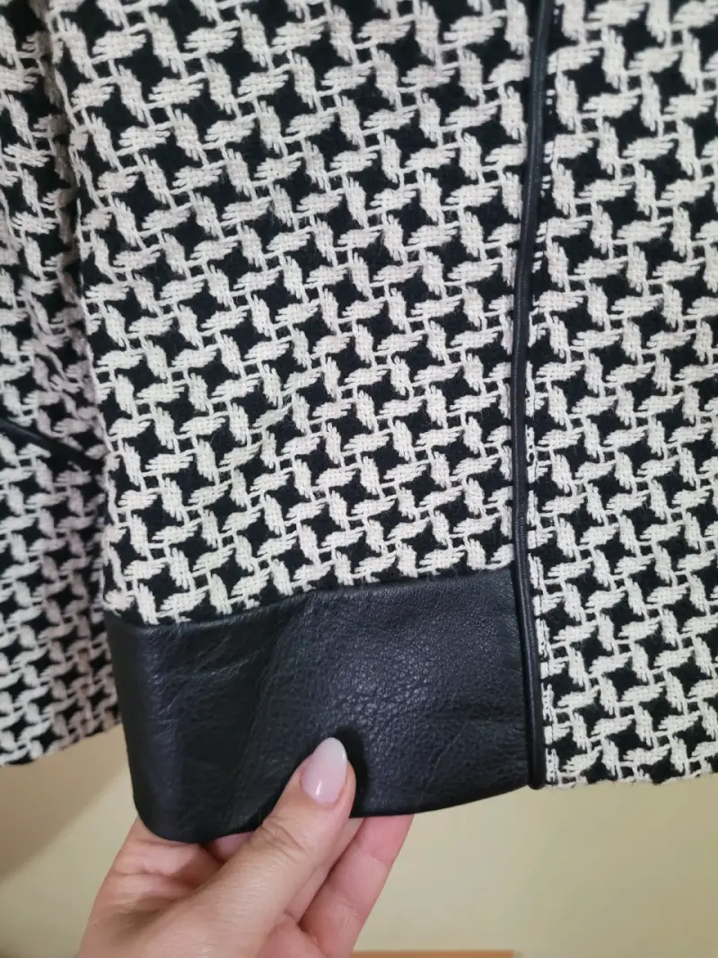 Chaqueta estampada blanco y negro - 5