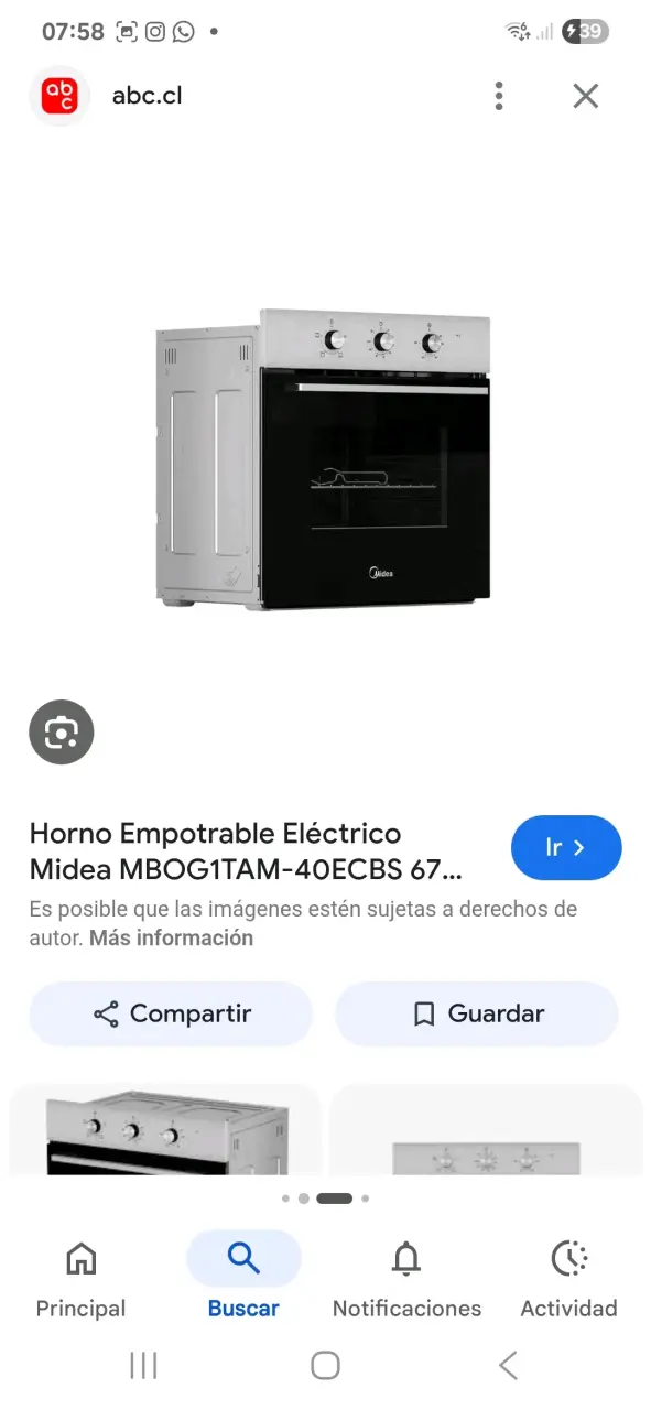 Horno empotrable eléctrico Midea - 1