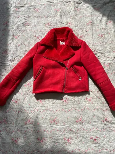 Chaqueta aviadora roja - miniatura 1