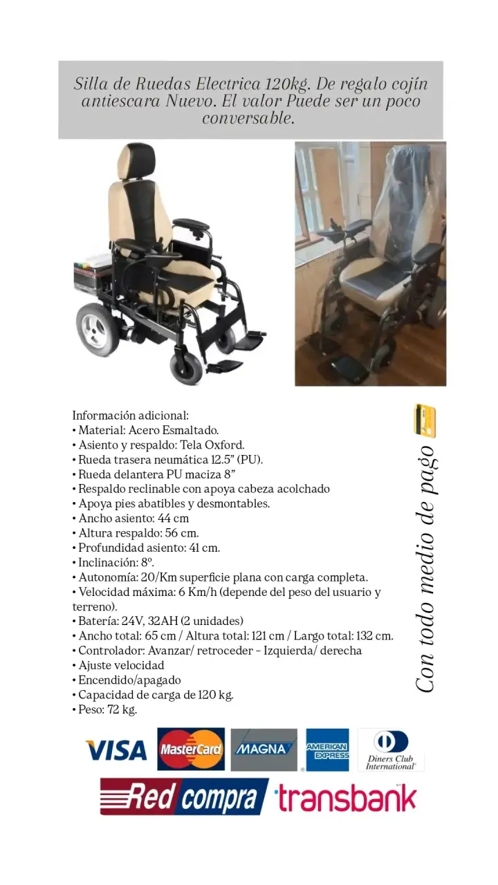 Silla de ruedas eléctrica Senior Comfort