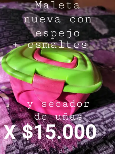 Maleta con espejo y esmaltes - miniatura 1