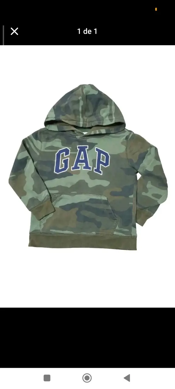 Polerón camuflado con capucha GAP