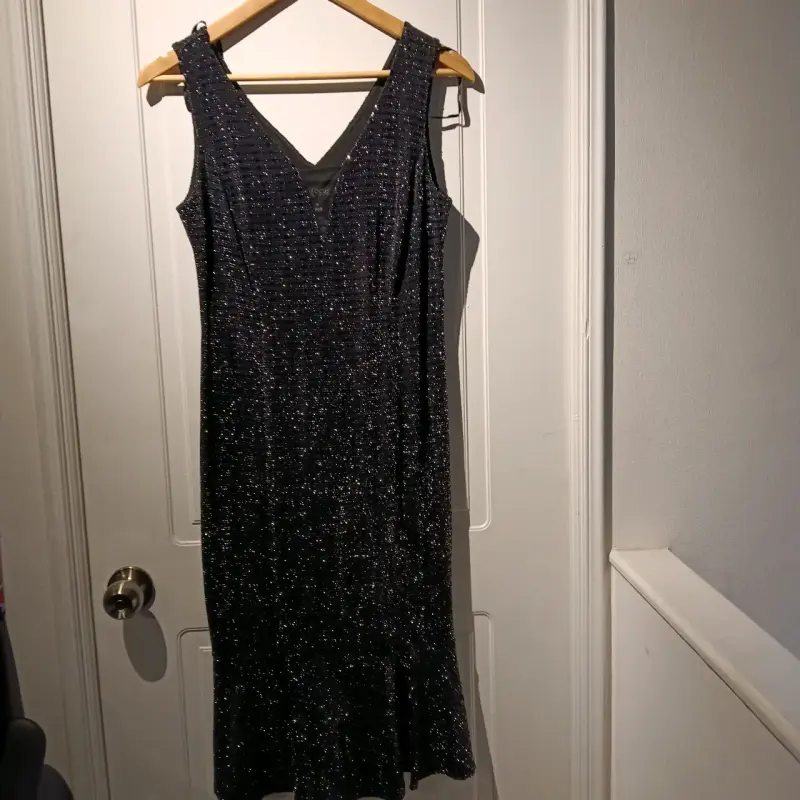 Vestido brillante negro - 4