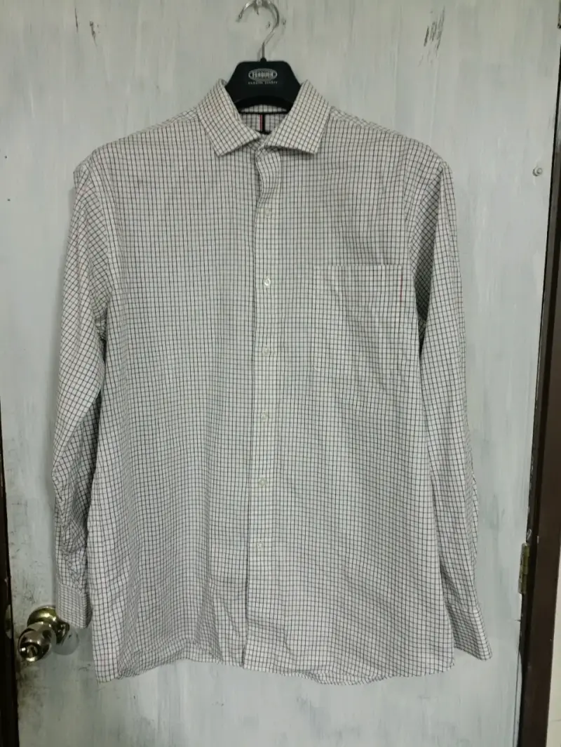 Camisa a cuadros manga larga - 1