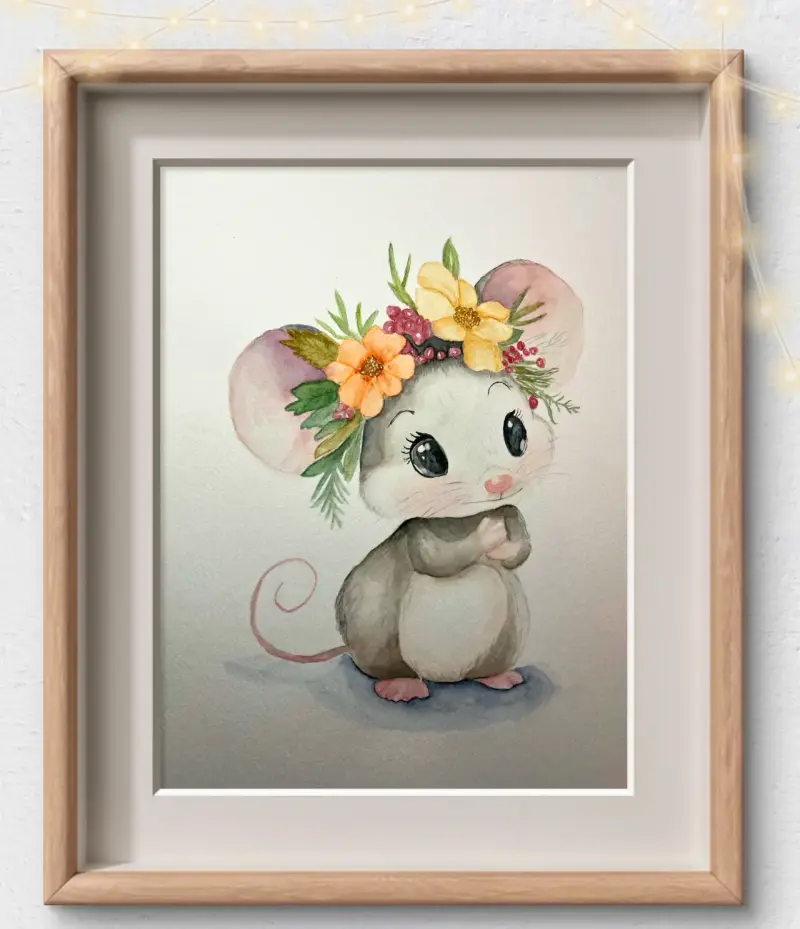 Cuadro infantil con ratóncita - 2