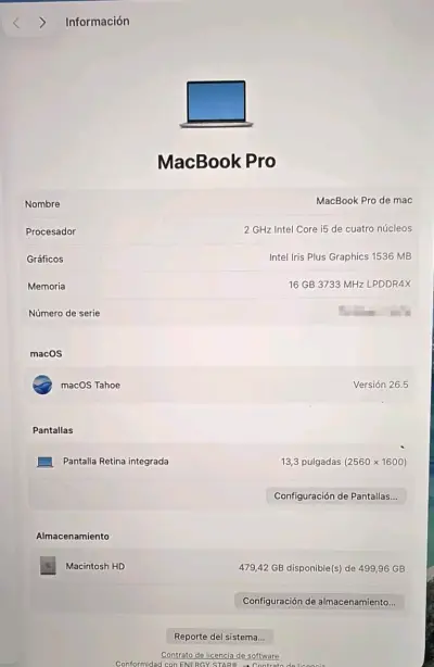 Macbook Pro año 2020 - miniatura 6
