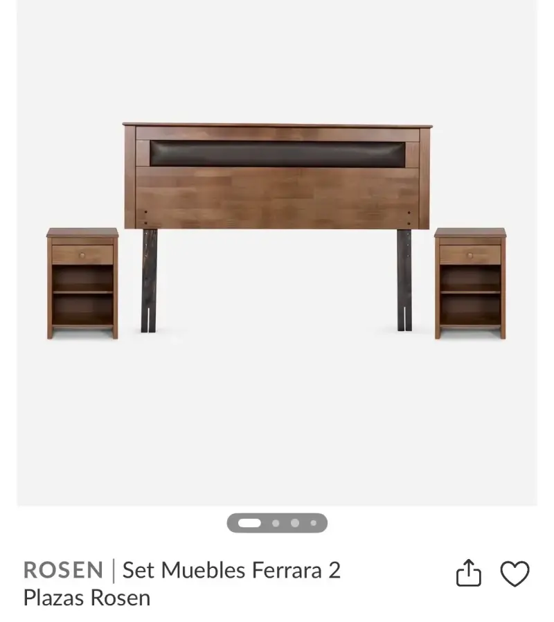 Respaldo Rosen ferrara 2 plazas y veladores - 1