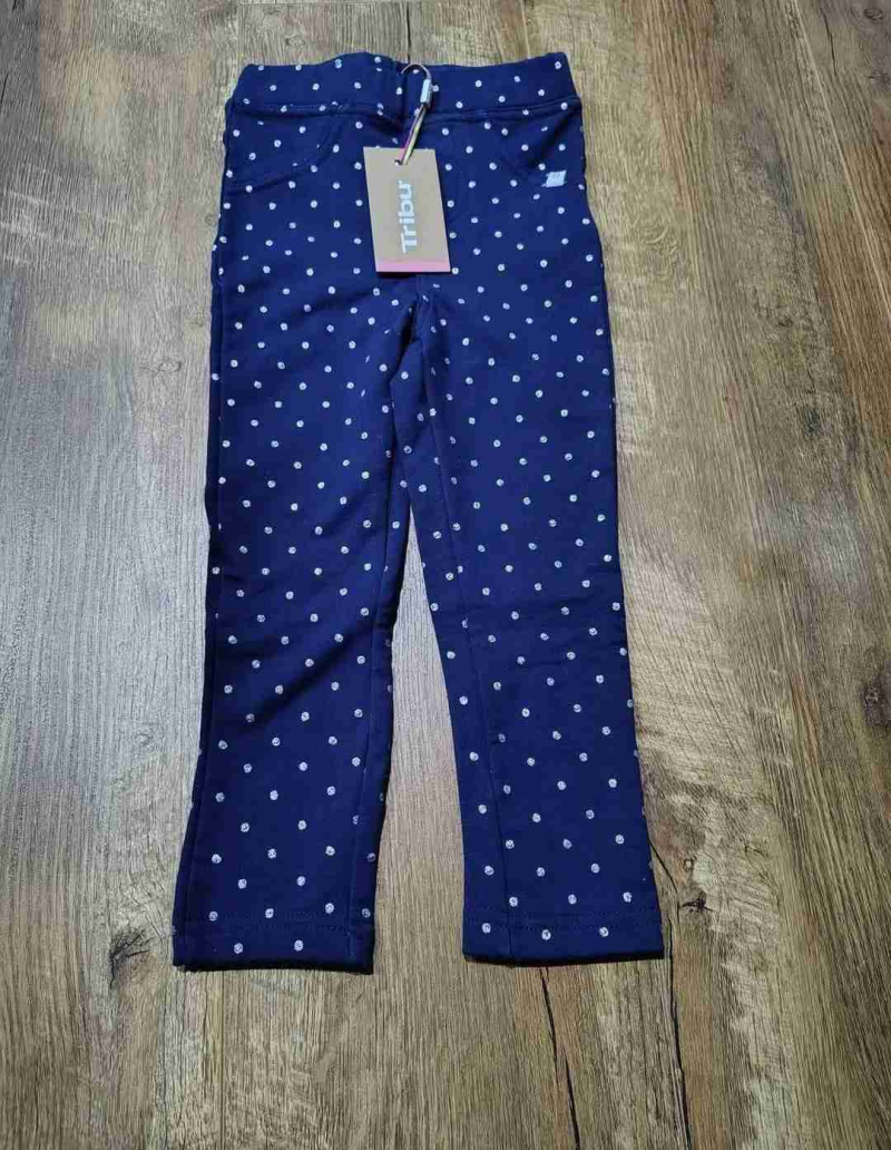 Calza azul con puntos - 1