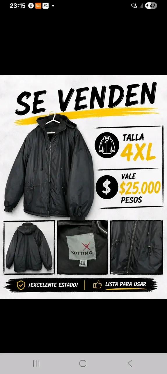 Chaqueta negra impermeable - 5