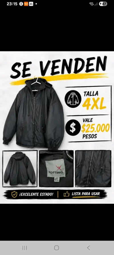 Chaqueta negra impermeable - miniatura 5