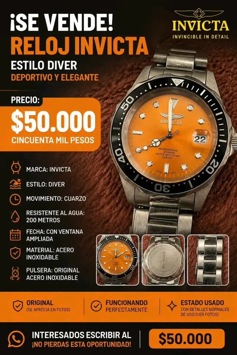 Reloj metálico plateado - 6
