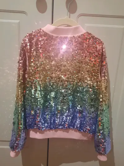 Chaqueta de lentejuelas arcoíris - miniatura 2