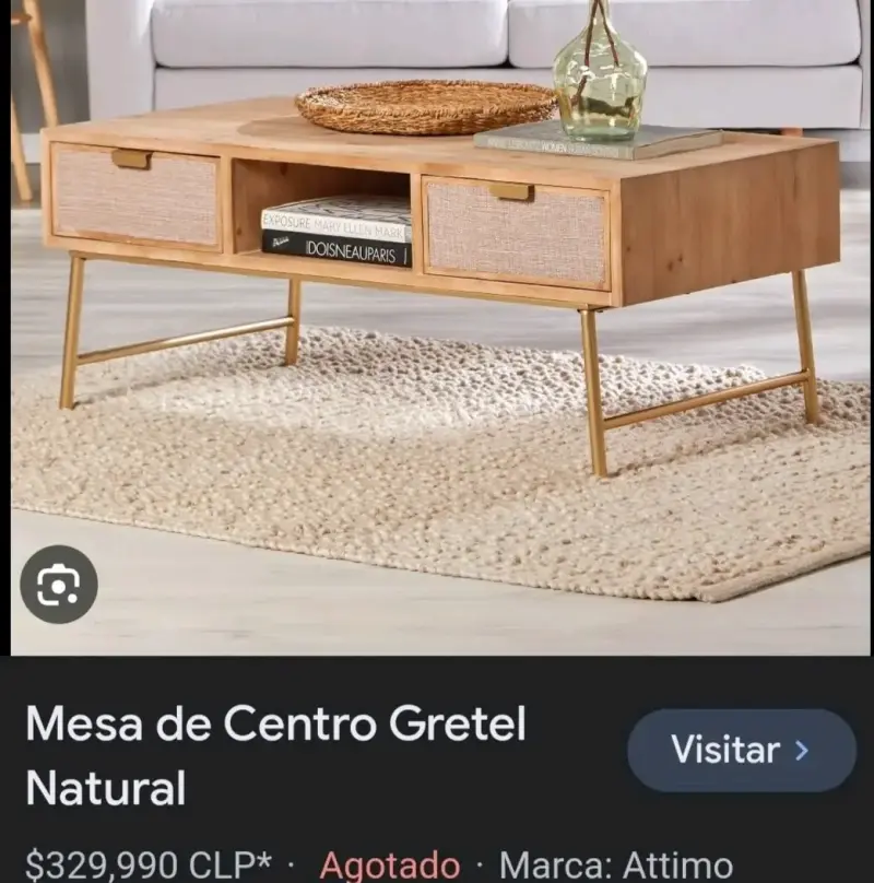 Mesa de centro natural nueva - 1