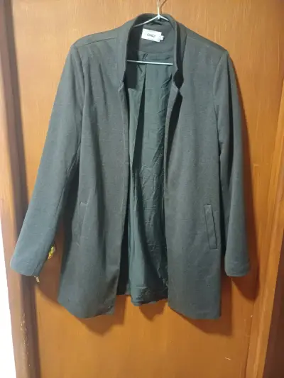 Blazer largo talla S color gris para mujer - miniatura 1