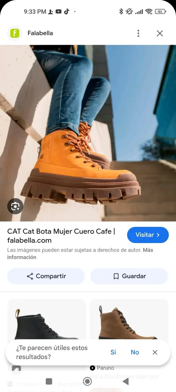 Botas mujer cuero café CAT nuevas ningún uso