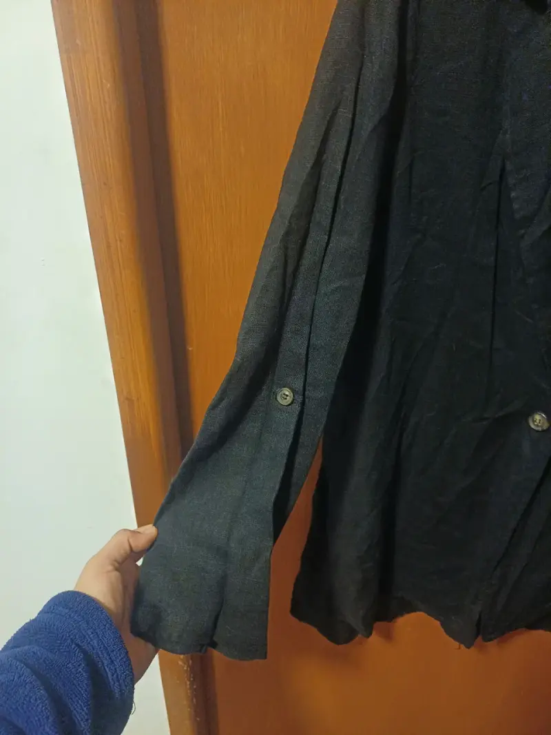 Blazer negro de lino para mujer - 2
