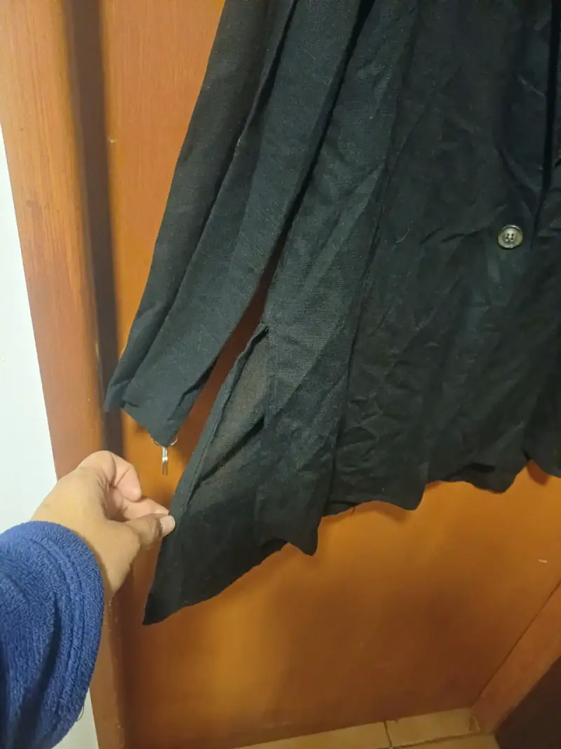 Blazer negro de lino para mujer - 3