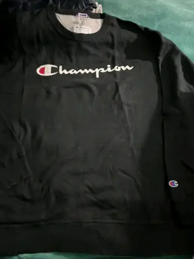 Polerón negro Champion - miniatura 2