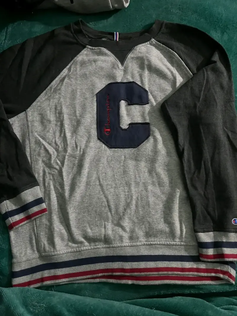 Polerón Champion gris y negro - 1