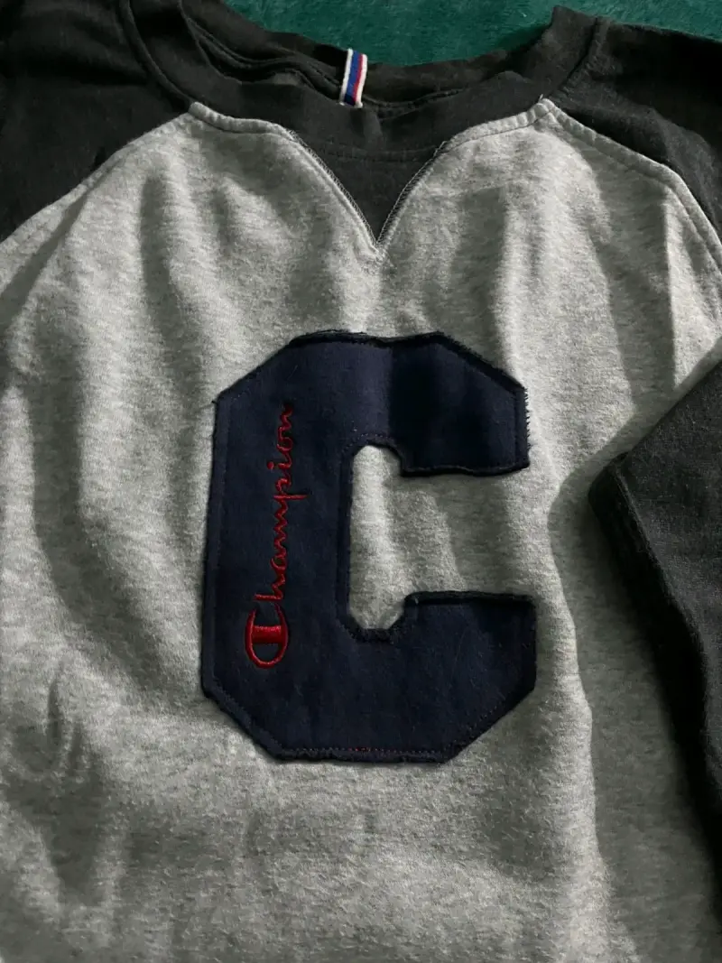Polerón Champion gris y negro - 3