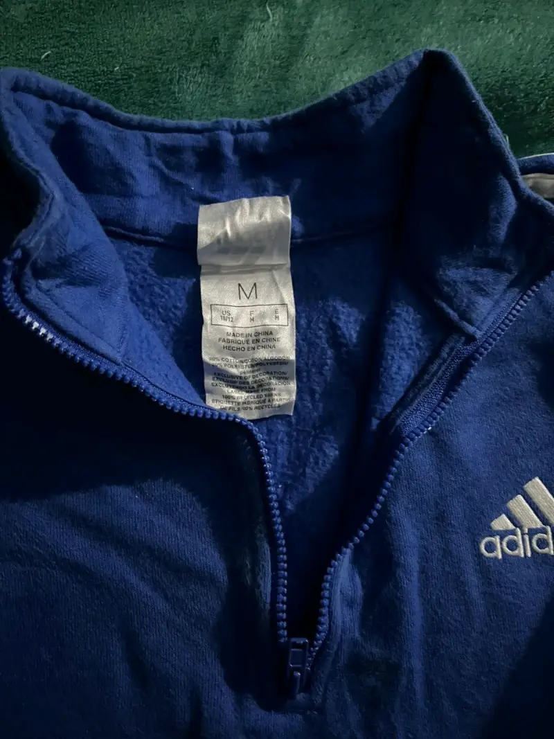 Polerón azul Adidas con cierre - 2