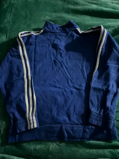 Polerón azul Adidas con cierre - miniatura 3