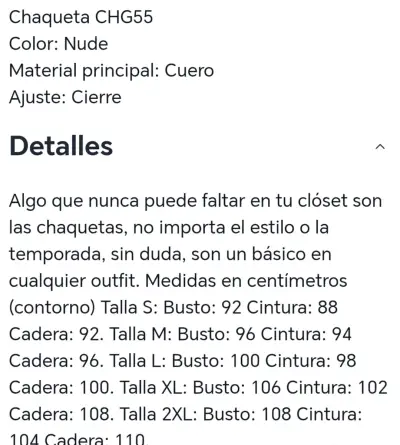 Chaqueta de cuero nude TodoPiel - miniatura 2