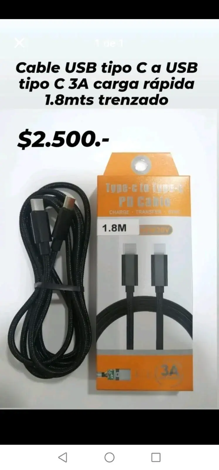 Cable USB C a USB C trenzado