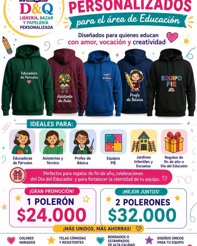 Polerón educativo personalizado