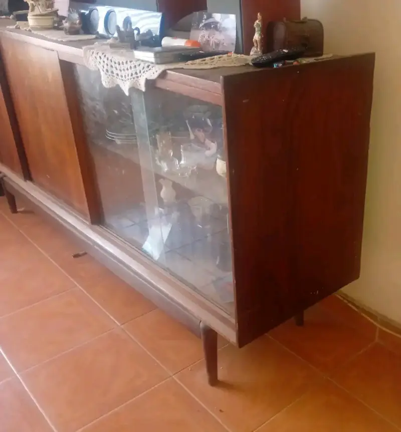 Vitrina vintage de madera - 4