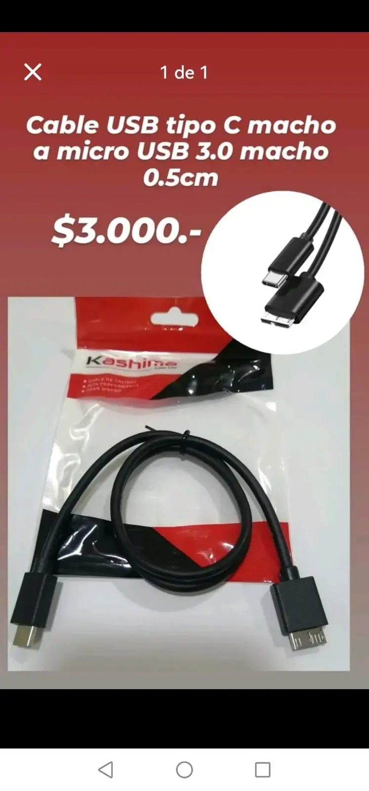 Cable USB Tipo C a Micro USB