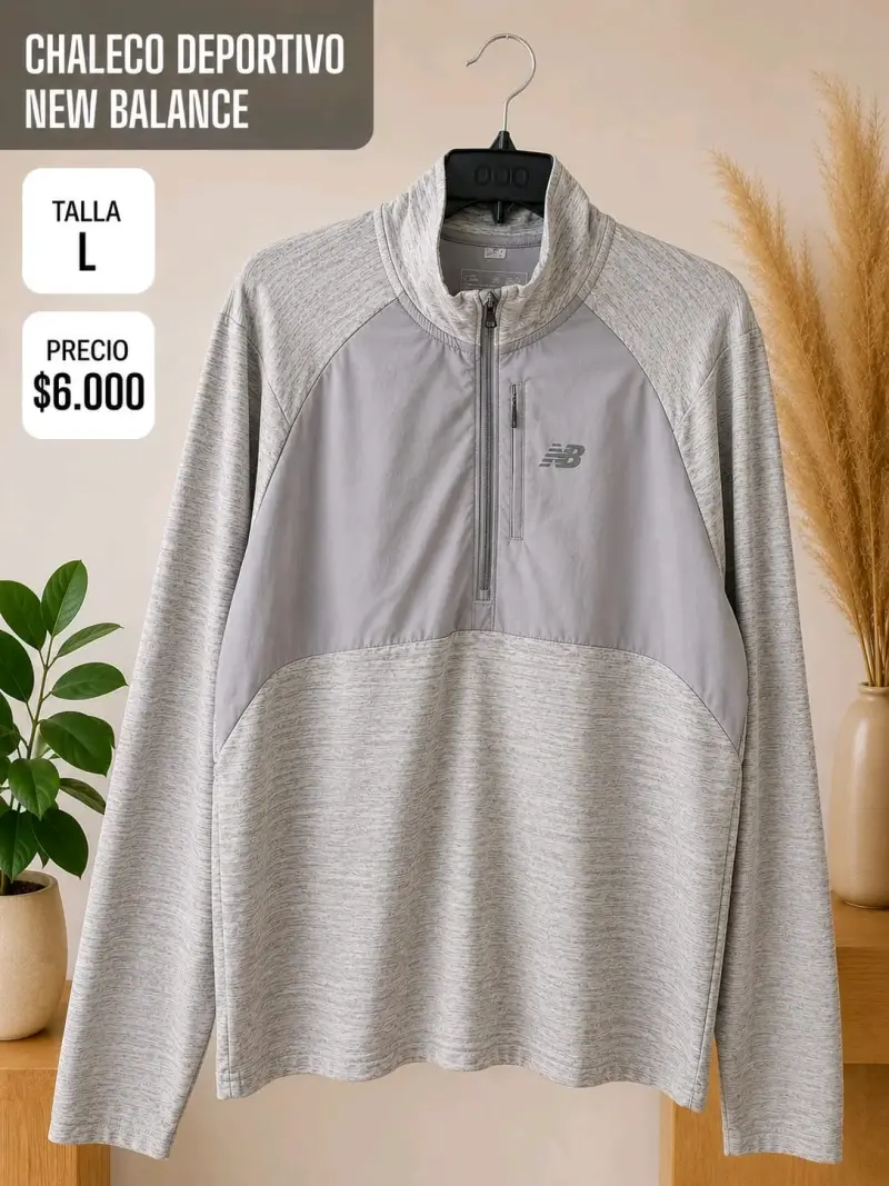 Chaleco deportivo New Balance gris