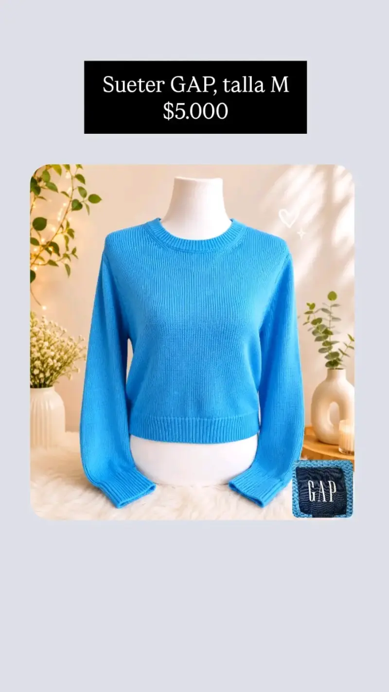 Suéter azul GAP talla M