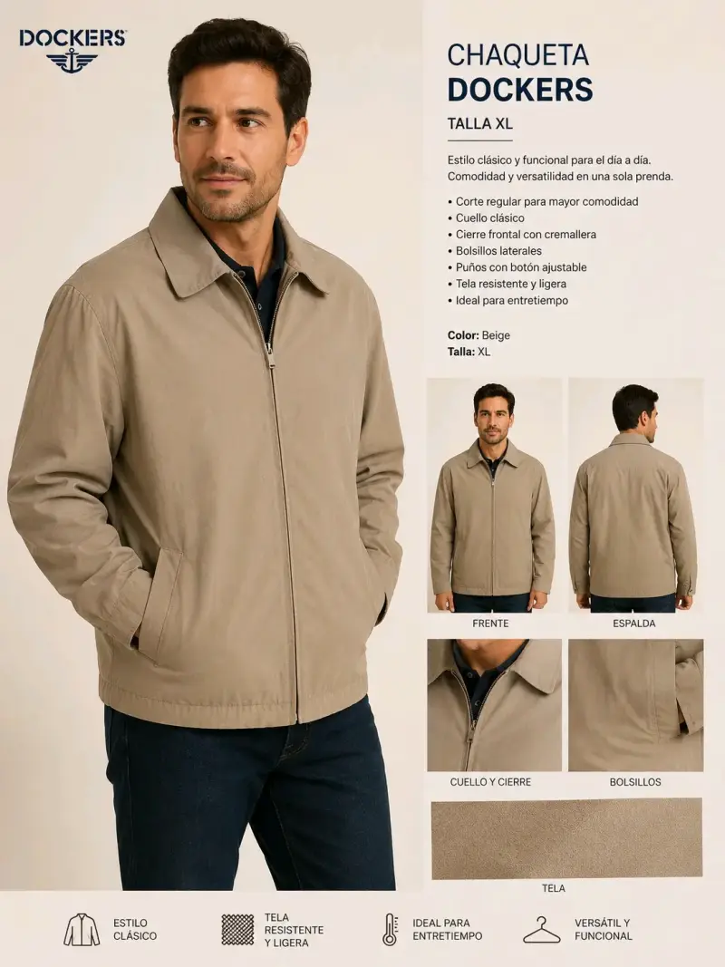 Chaqueta Dockers beige XL